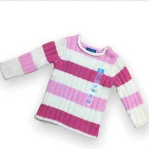 The Children's Place Other - BNWT The Children's Place Cute Pink and White Striped Sweater Bsby 18 Months